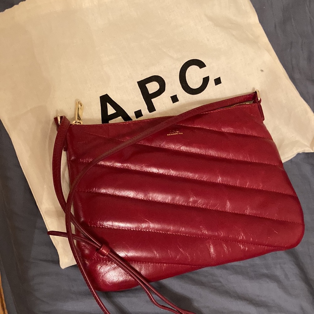A.P.C. red shoulder bag